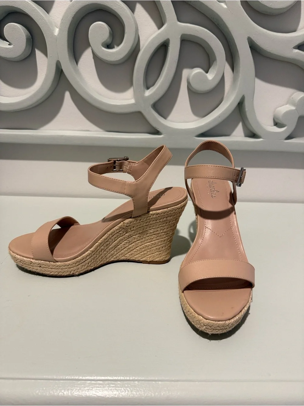 Charles By Charles David Nude Espadrille Wedge Sandals
